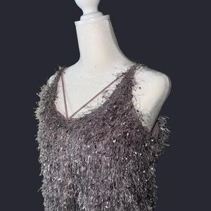 Grey Mini Textured Dress